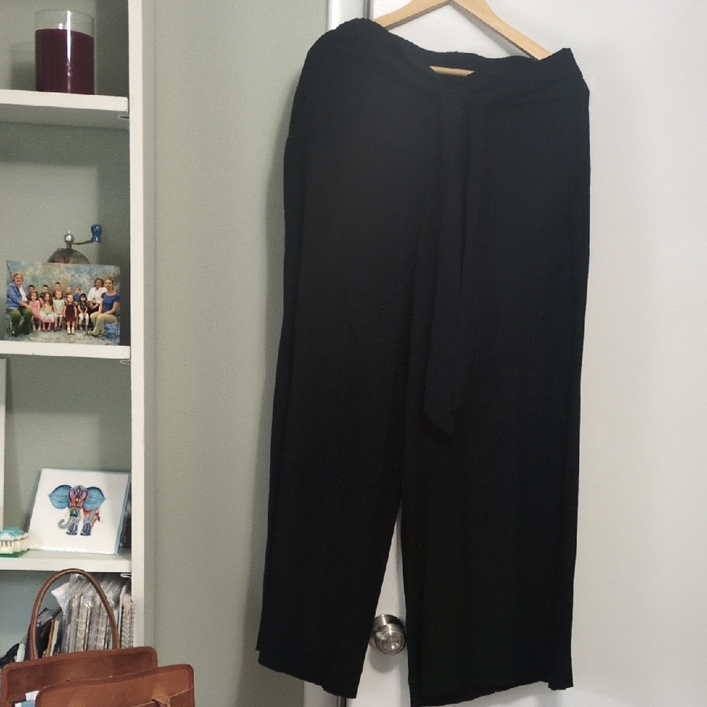 Noonday Collection Elegant Black Wide Leg Pants